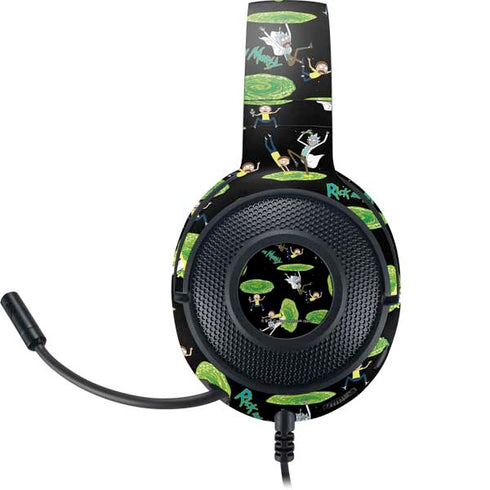 Adult Swim Rick and Morty Portal Pattern Razer Kraken X Skin